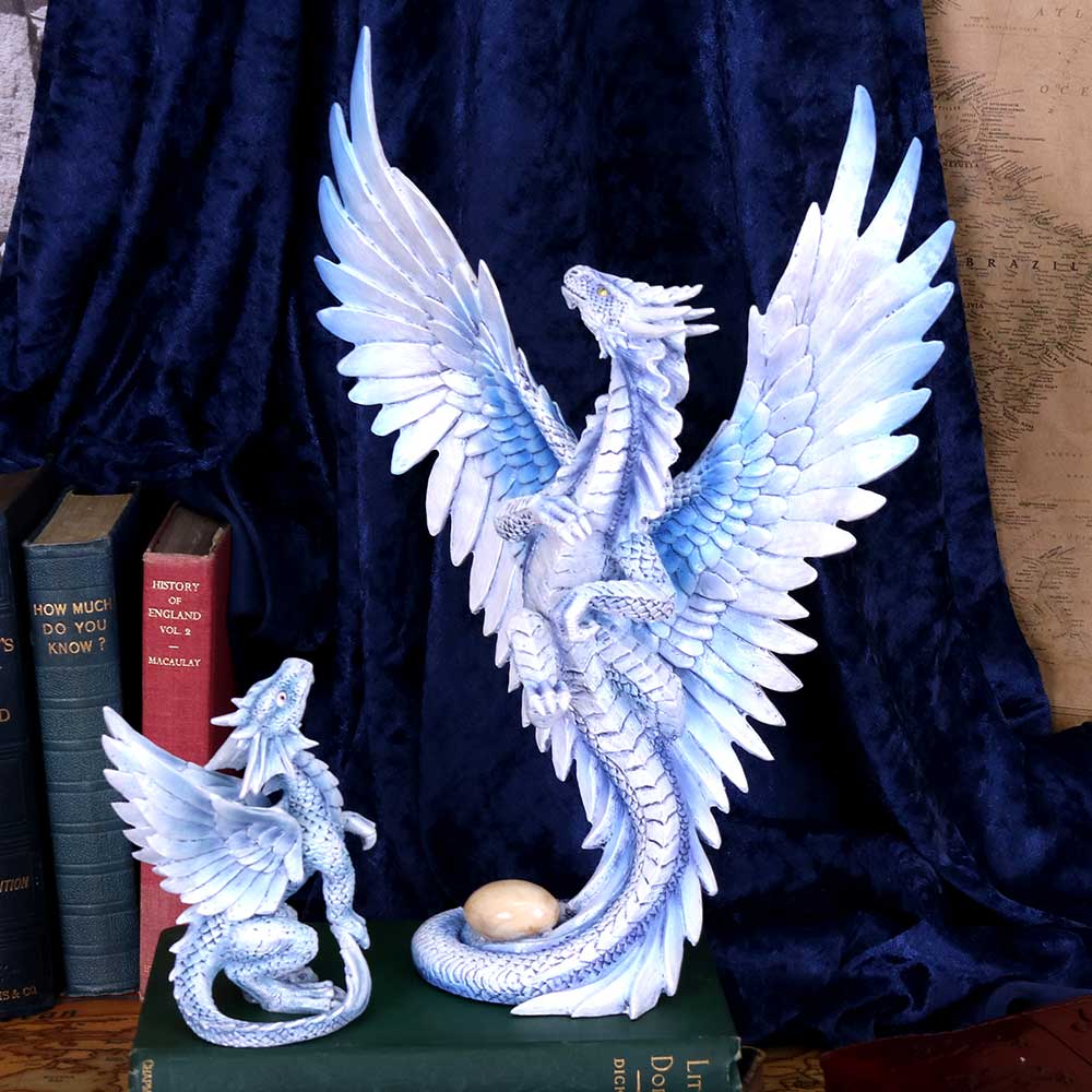 Adult Silver Dragon (AS) 31.5cm Ornament - Buy Figurines Large (30-50cm) at GiftMasters.co.uk