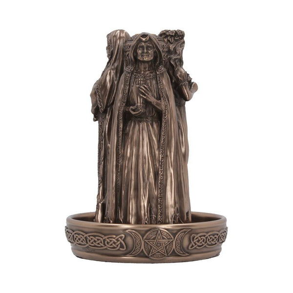 Triple Goddess Backflow Incense Burner 18cm - GiftMasters.co.uk