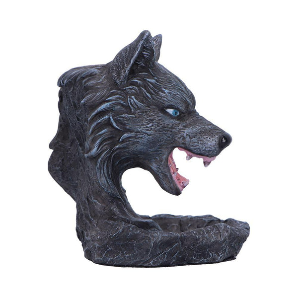 Dark Wolf Backflow Incense Burner 11.5cm - GiftMasters.co.uk