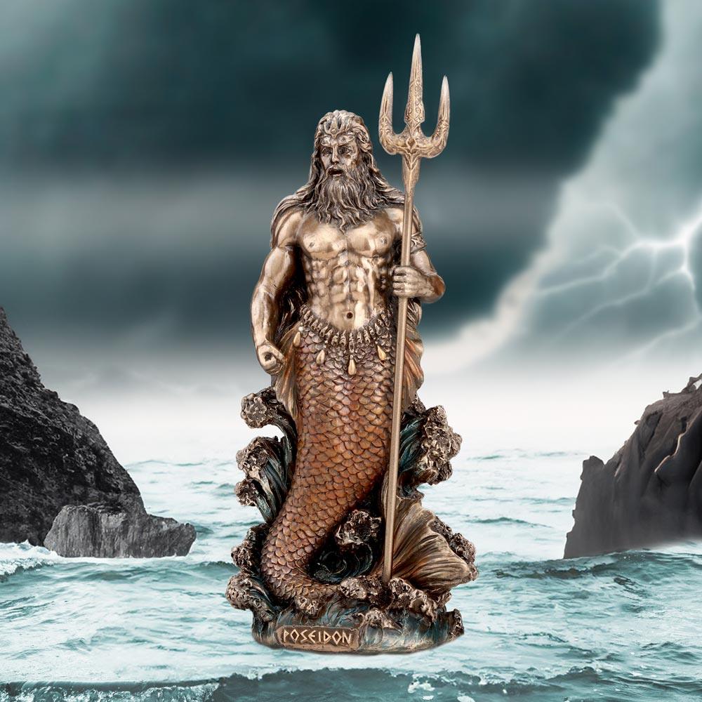 Poseidon God of the Sea (Medium) 18.5cm Ornament - Buy Figurines Medium (15-29cm) at GiftMasters.co.uk