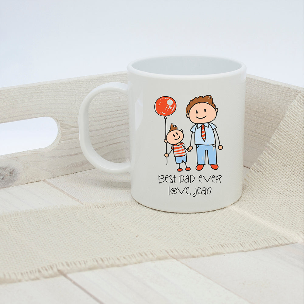 I Love My Dad Personalised Kid's Artwork Unbreakable Mug - Buy Ceramic Mugs at GiftMasters.co.uk