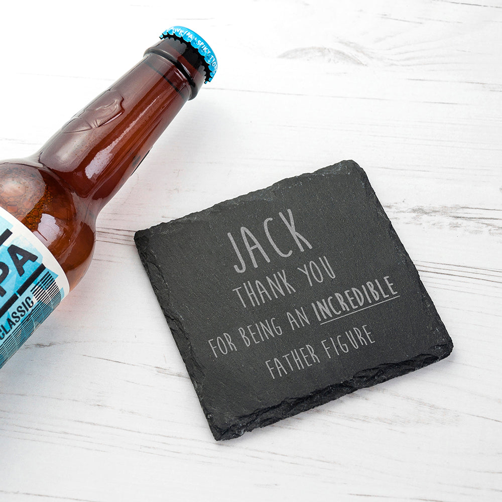 Incredible Father Figure Square Slate Keepsake - Buy Slate Keepsakes at GiftMasters.co.uk