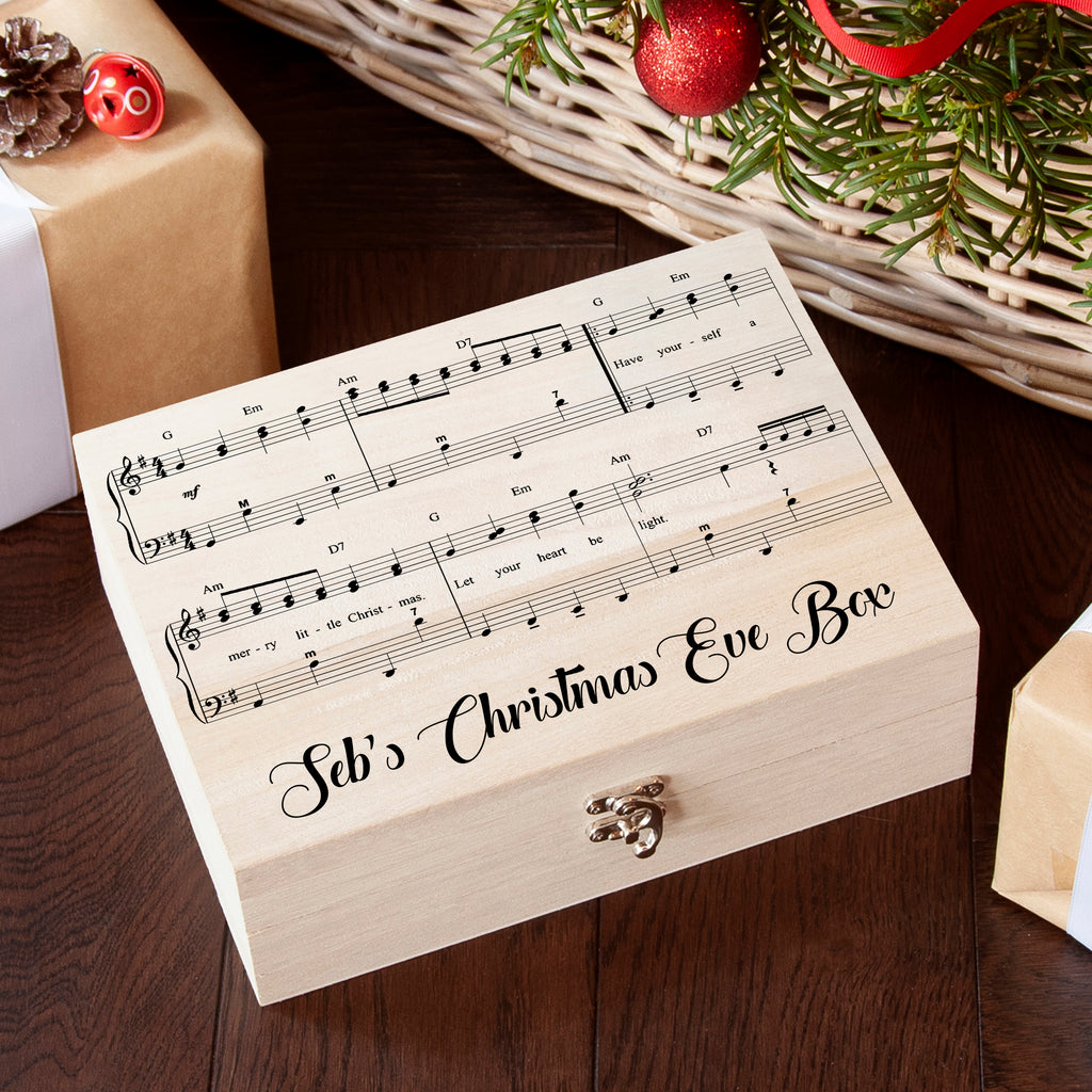Personalised Have Yourself A Very Merry Christmas Eve Box - Buy Wooden Christmas Eve Boxes at GiftMasters.co.uk