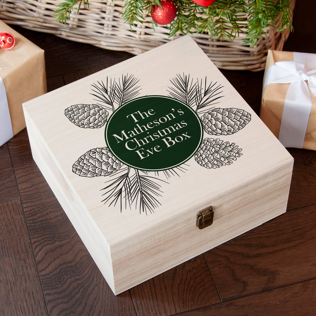 Personalised Classic Christmas Eve Box - Buy Wooden Christmas Eve Boxes at GiftMasters.co.uk