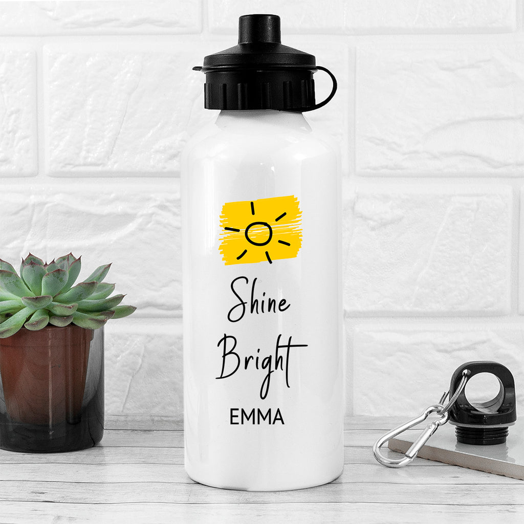 Shine Bright White Water Bottle - Buy Metal Water Bottles at GiftMasters.co.uk
