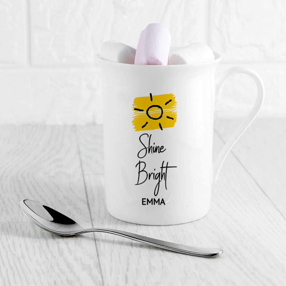 Shine Bright Bone China Mug - Buy Ceramic Mugs at GiftMasters.co.uk