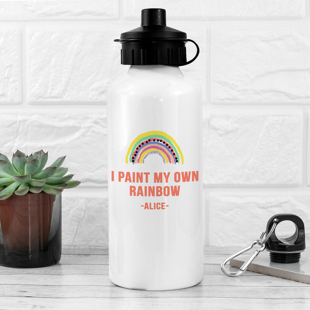 My Own Rainbow White Water Bottle - Buy Metal Water Bottles at GiftMasters.co.uk