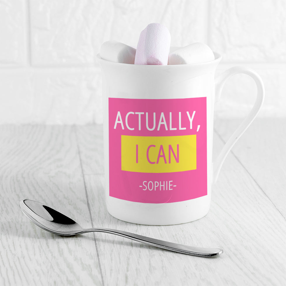 Actually I Can Bone China Mug - Buy Ceramic Mugs at GiftMasters.co.uk