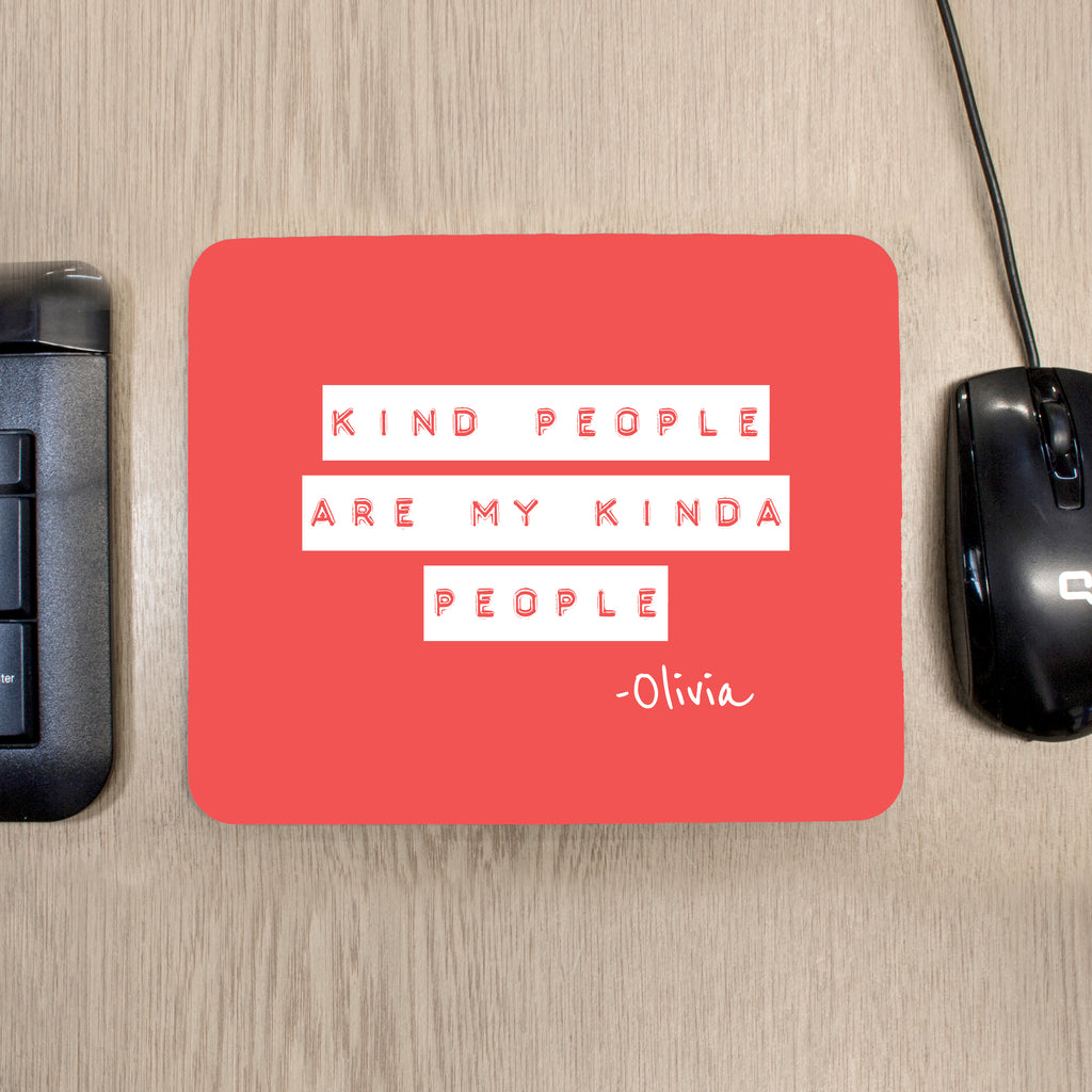 Kind People Red Mouse Pad - Buy Textile Accessories at GiftMasters.co.uk
