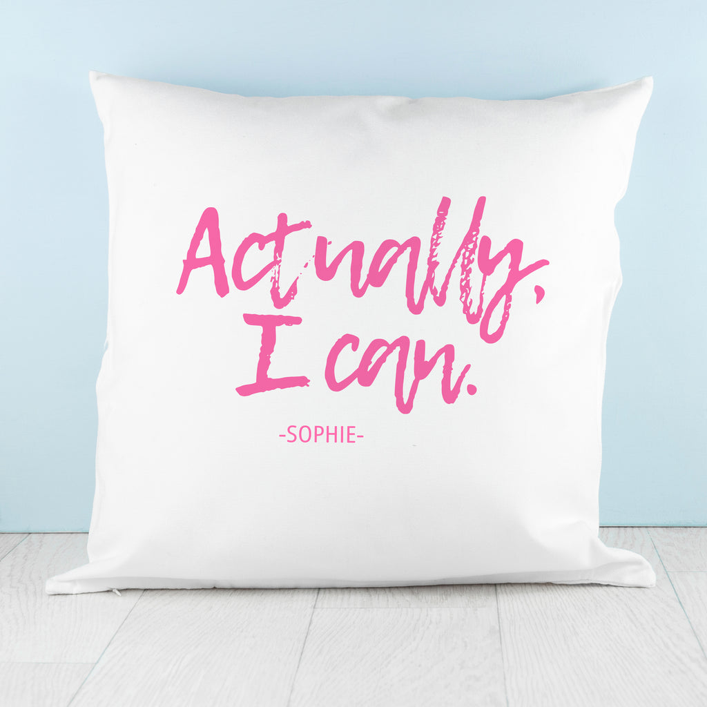 Actually I Can Handwritten Cushion Cover - Buy Textile Cushion Covers at GiftMasters.co.uk