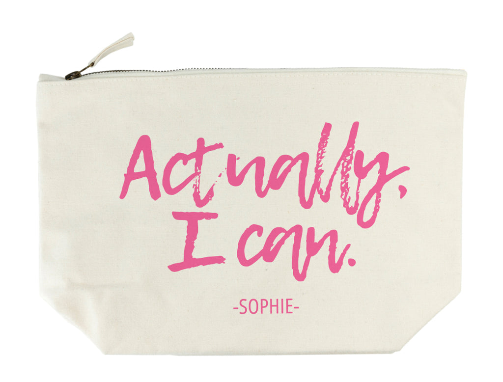 Actually I Can Handwritten Wash Bag - Buy Textile Bags at GiftMasters.co.uk