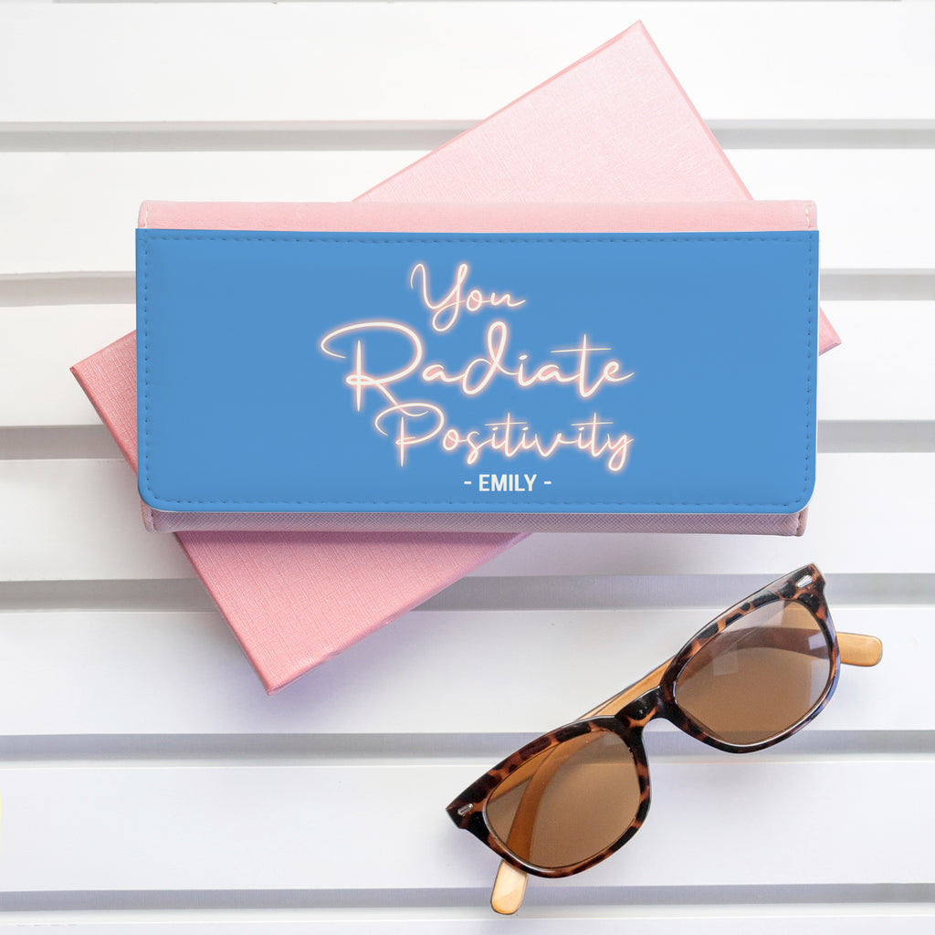 Radiate Positivity Pink Wallet - Buy Leather Accessories at GiftMasters.co.uk