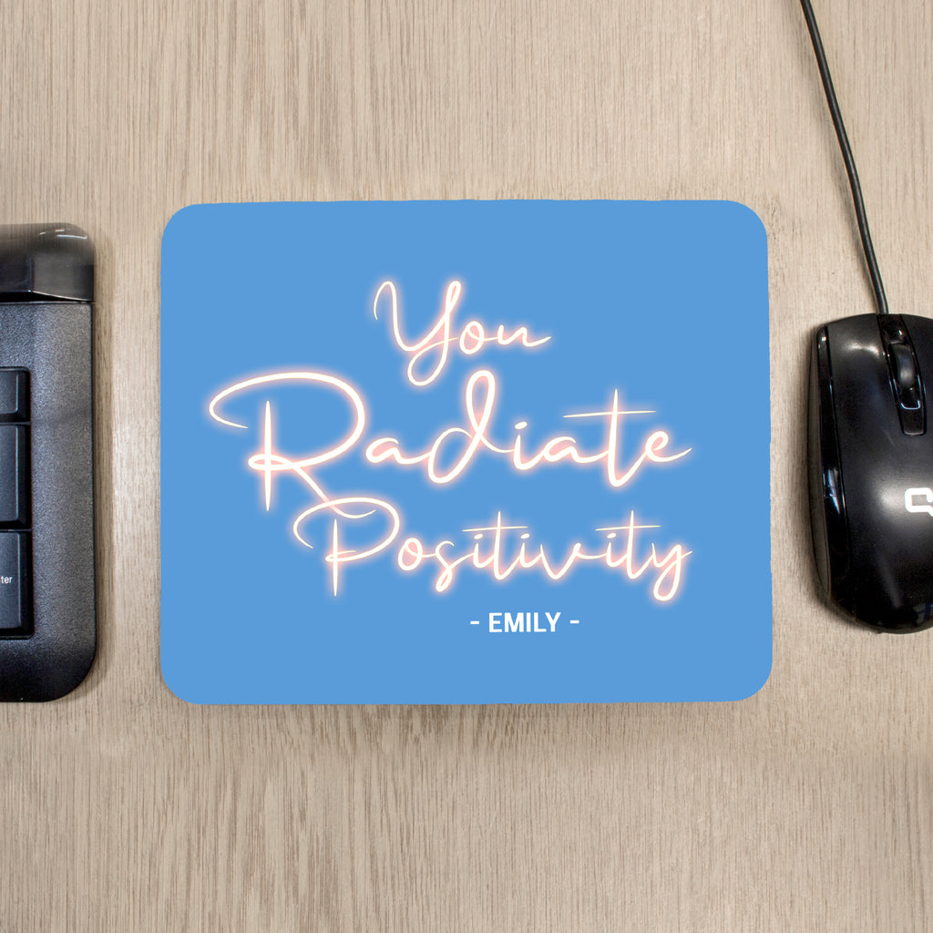 Radiate Positivity Mouse Pad - Buy Textile Accessories at GiftMasters.co.uk
