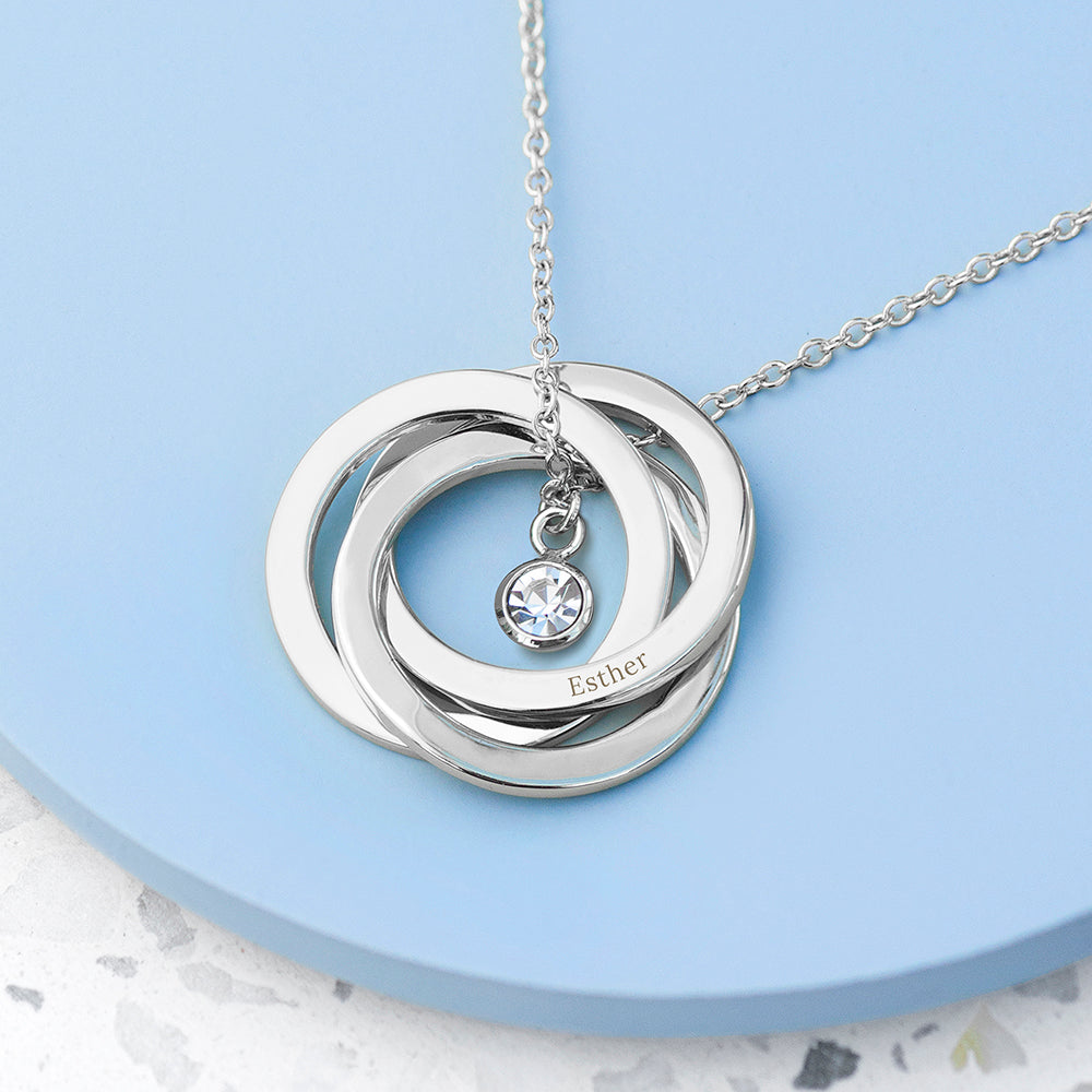 Personalised Russian Ring Necklace - Buy Metal Jewellery at GiftMasters.co.uk