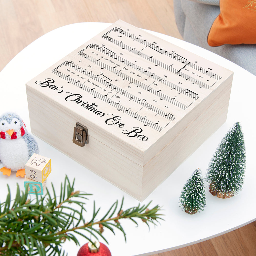 Personalised Have Yourself A Very Merry Christmas Eve Box - Medium - Buy Wooden Boxes at GiftMasters.co.uk