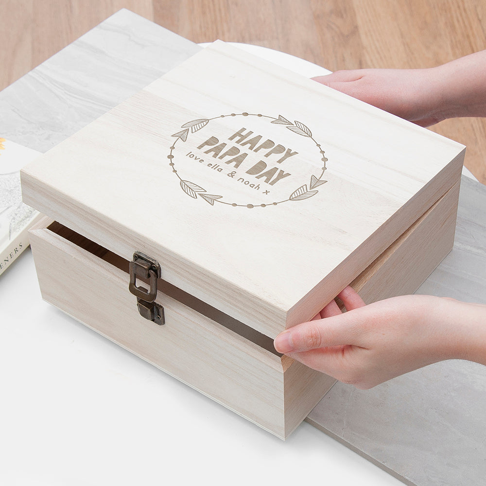Personalised It's Your Day Box - Medium - Buy Wooden Boxes at GiftMasters.co.uk