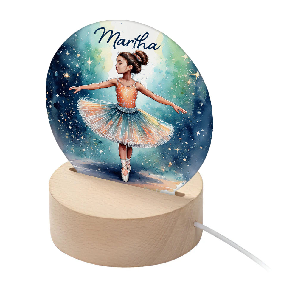 Personalised Kid's Ballerina LED Night Light - Buy Night Lights at GiftMasters.co.uk