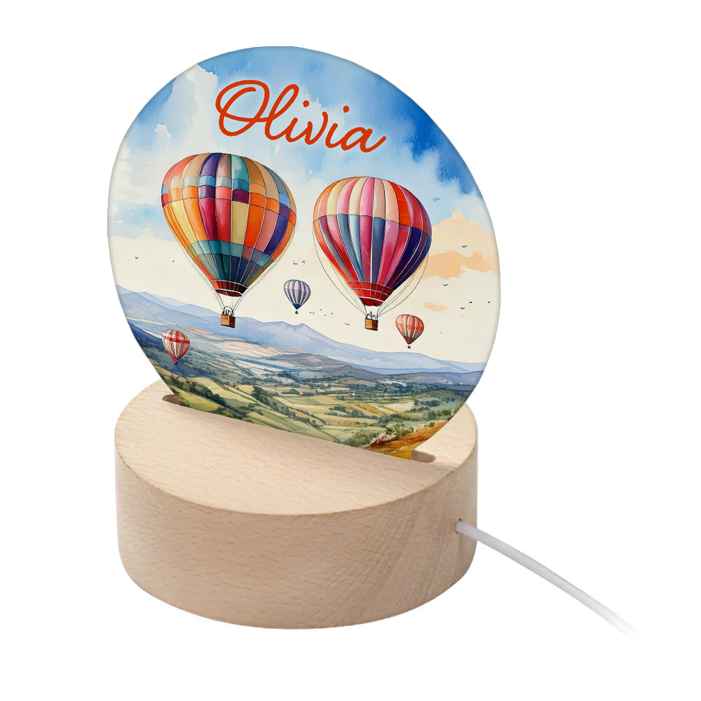 Personalised Kid's Hot Air Balloons LED Night Light - Buy Night Lights at GiftMasters.co.uk