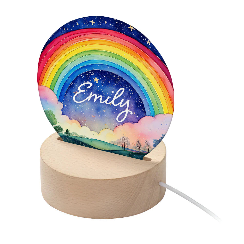 Personalised Kid's Rainbow LED Night Light - Buy Night Lights at GiftMasters.co.uk