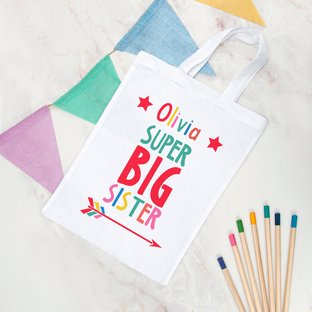 Personalised Big Sister Mini Tote Bag - Buy Textile Bags at GiftMasters.co.uk
