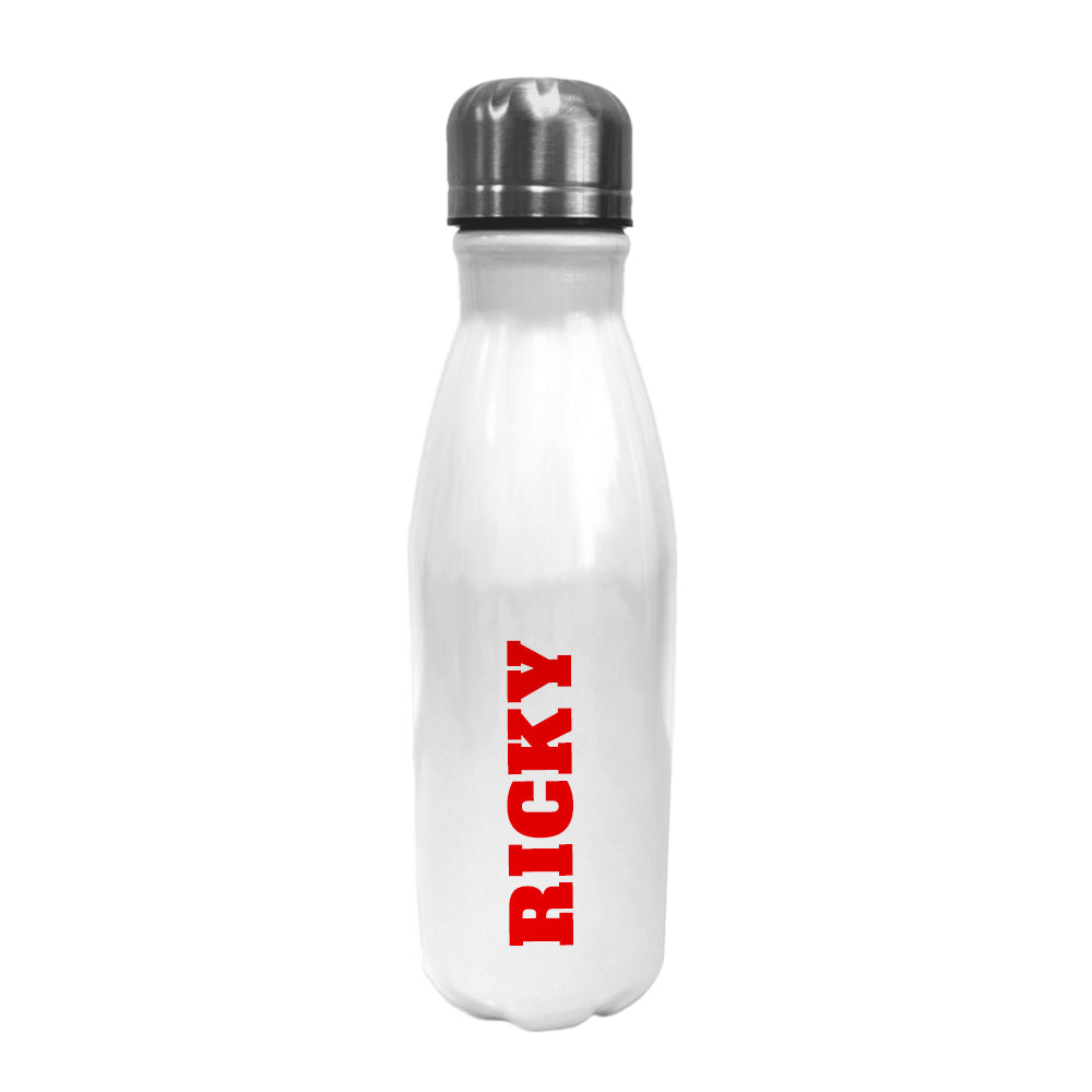 Personalised Bowling Water Bottle - Block - Buy Metal Water Bottles at GiftMasters.co.uk