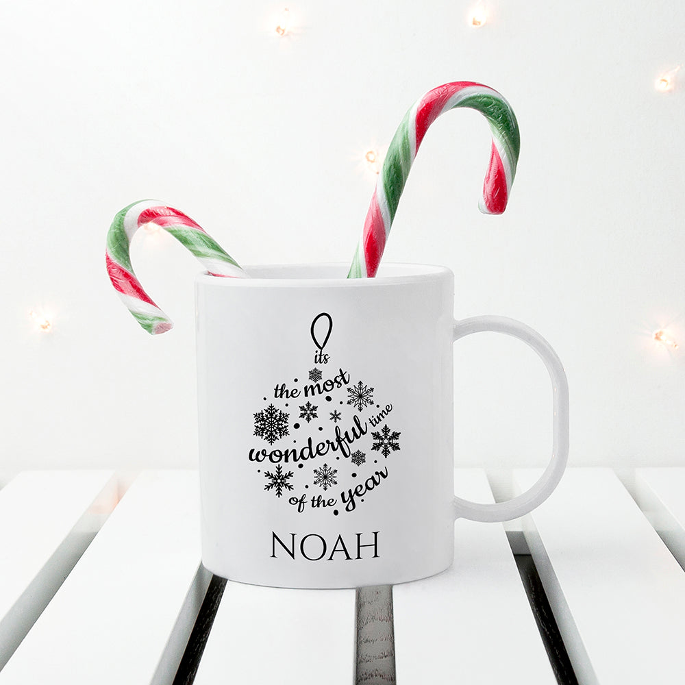 Personalised Christmas Bauble White Mug - Buy Ceramic Mugs at GiftMasters.co.uk