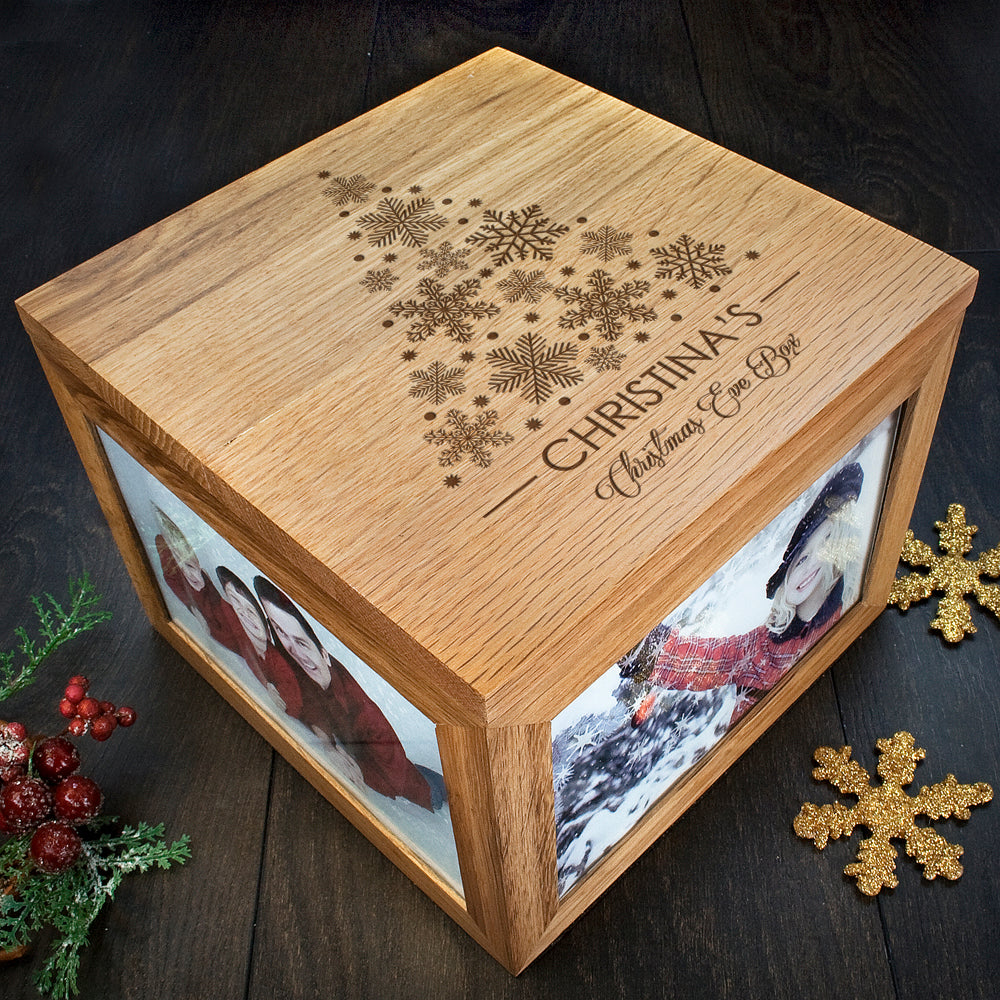 Personalised Christmas Memory Box Tree Design - Buy Wooden Keepsake Boxes at GiftMasters.co.uk