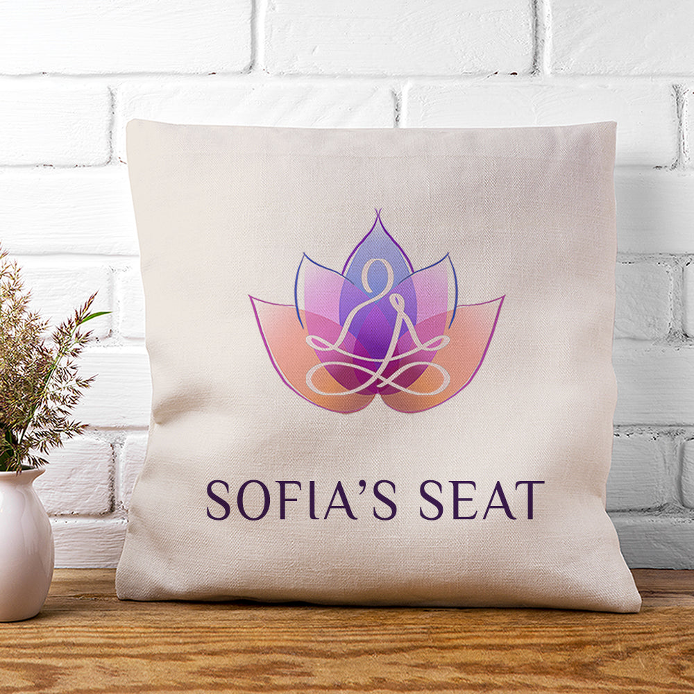 Personalised Colourful Lotus Cushion Cover - Buy Textile Cushion Covers at GiftMasters.co.uk