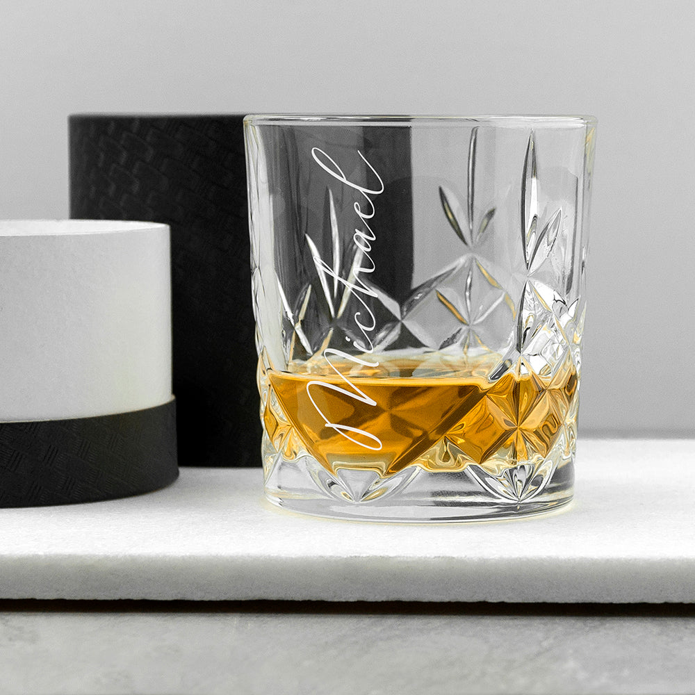 Personalised Crystal Whisky Tumbler - Buy Glass at GiftMasters.co.uk