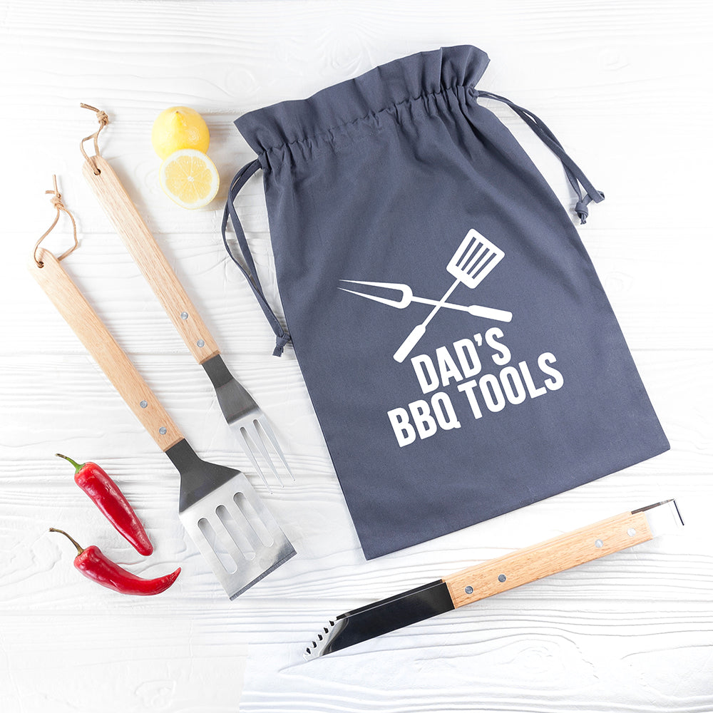 Personalised Dad's BBQ Tool Kit - Buy Textile Bags at GiftMasters.co.uk