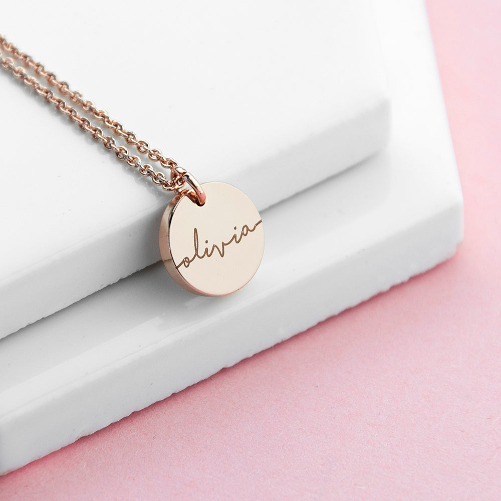 Personalised Disc Necklace - Buy Metal Jewellery at GiftMasters.co.uk