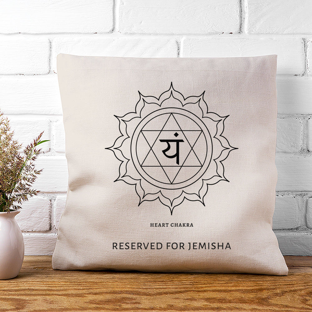 Personalised Diwali Heart Chakra Cushion Cover - Buy Textile Cushion Covers at GiftMasters.co.uk