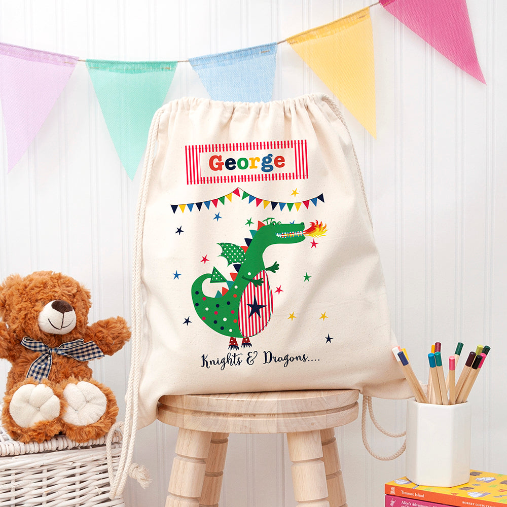 Personalised Dragon PE Kit Bag - Buy Textile Bags at GiftMasters.co.uk