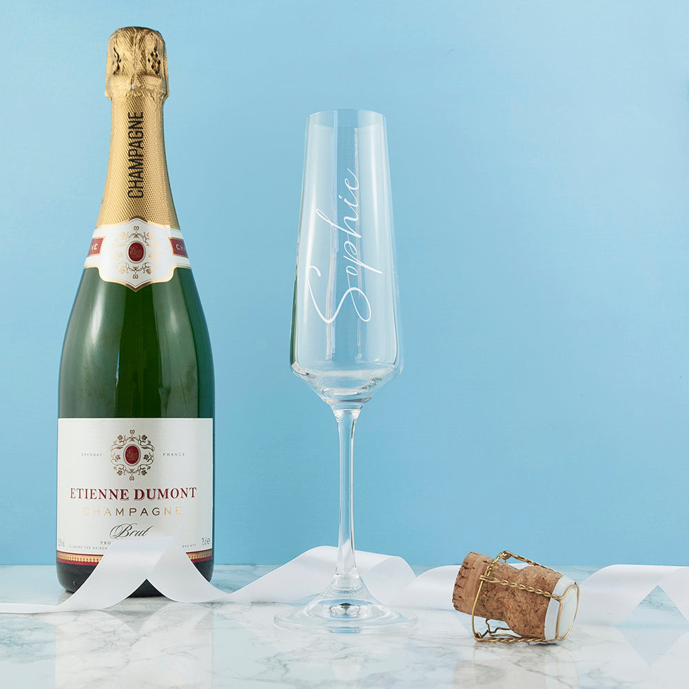 Personalised Elegance Champagne Flute - Buy Glass Wine at GiftMasters.co.uk