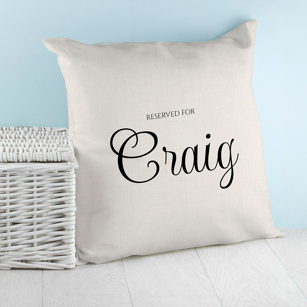 Personalised Elegant Script Cushion Cover - Buy Textile Cushion Covers at GiftMasters.co.uk