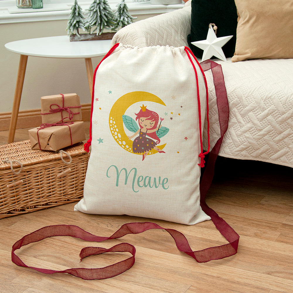 Personalised Fairy Christmas Sack - Buy Textile Sacks at GiftMasters.co.uk