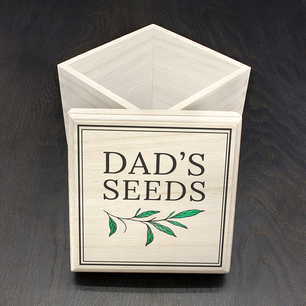 Personalised Gardening Seeds Box - Buy Wooden Keepsake Boxes at GiftMasters.co.uk