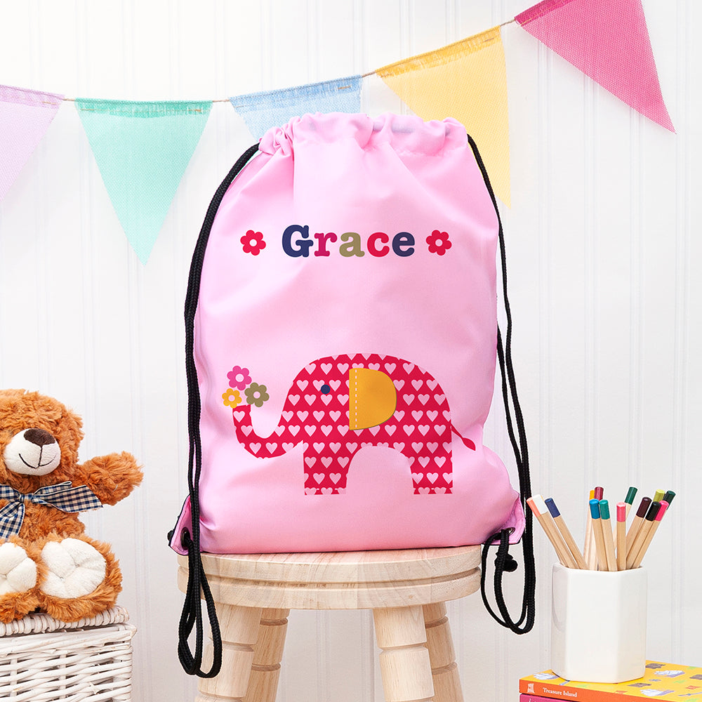 Personalised Girl's Classic Pink Waterproof Swim Bag - Buy Textile Bags at GiftMasters.co.uk