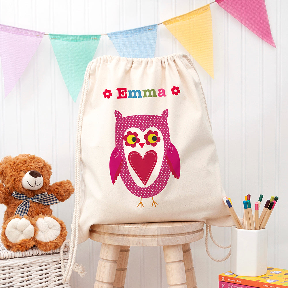 Personalised Girl's Cotton Nursery Bag - Buy Textile Bags at GiftMasters.co.uk