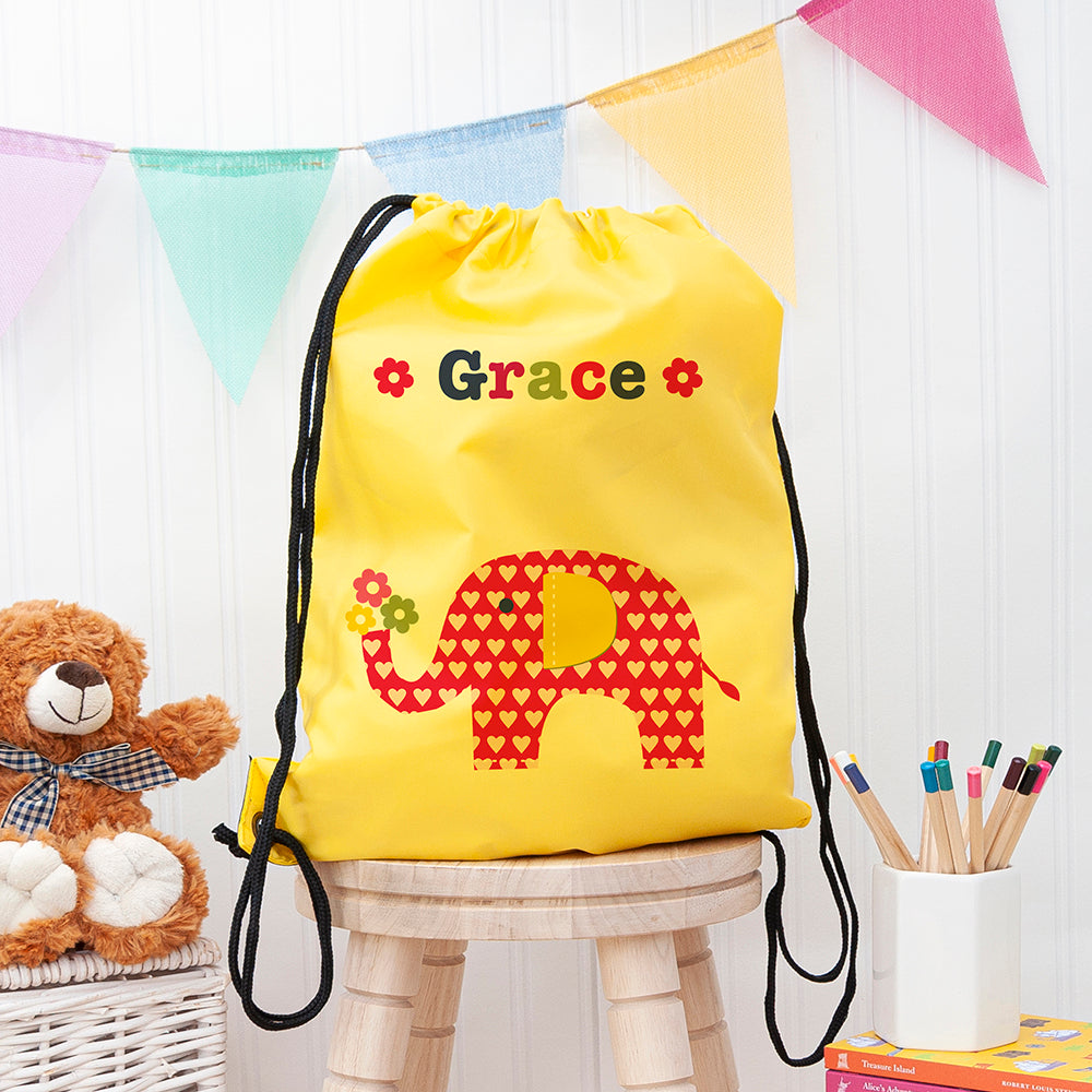 Personalised Girl's Yellow Waterproof Swim Bag - Buy Textile Bags at GiftMasters.co.uk