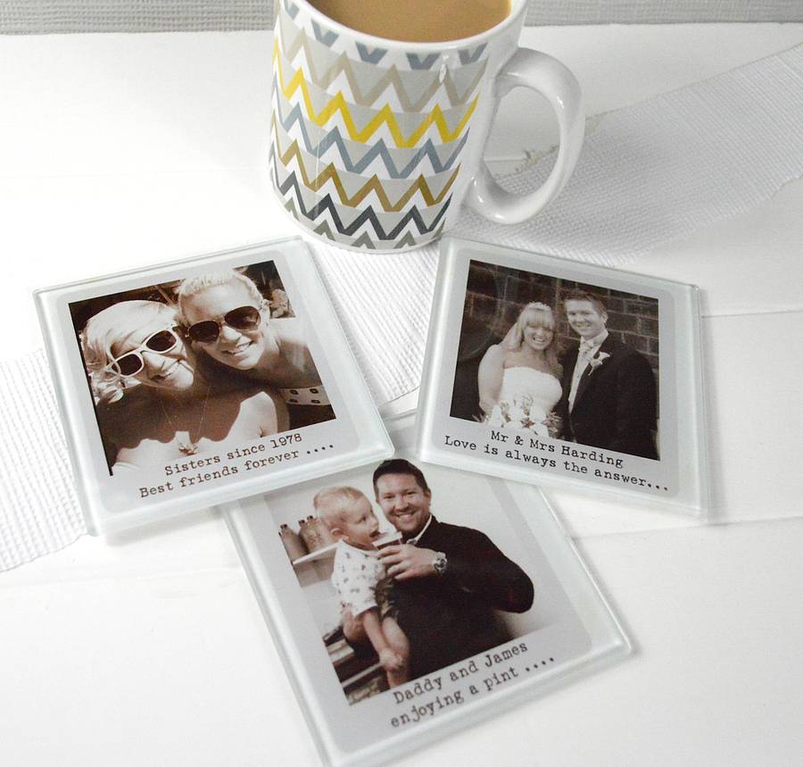 Personalised Glass Photo Coaster - Buy Glass Coasters at GiftMasters.co.uk