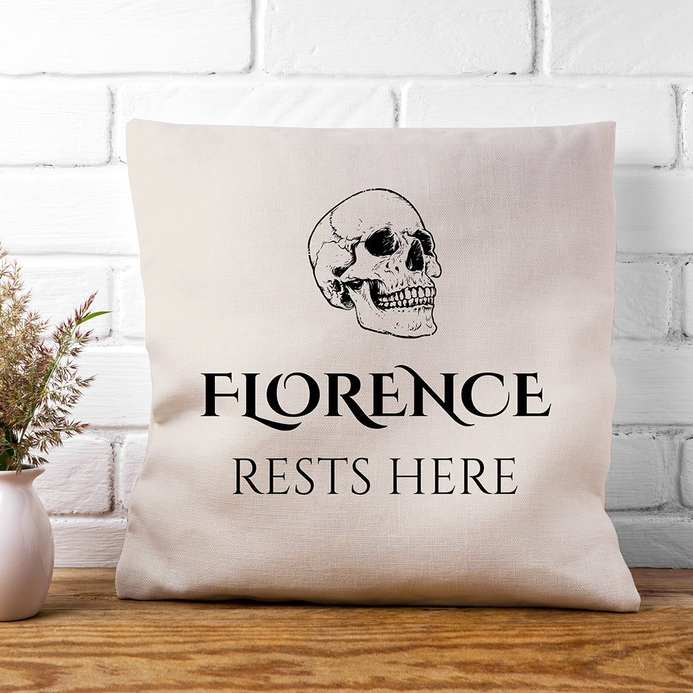 Personalised Halloween Skull Cushion Cover - Buy Textile Cushion Covers at GiftMasters.co.uk