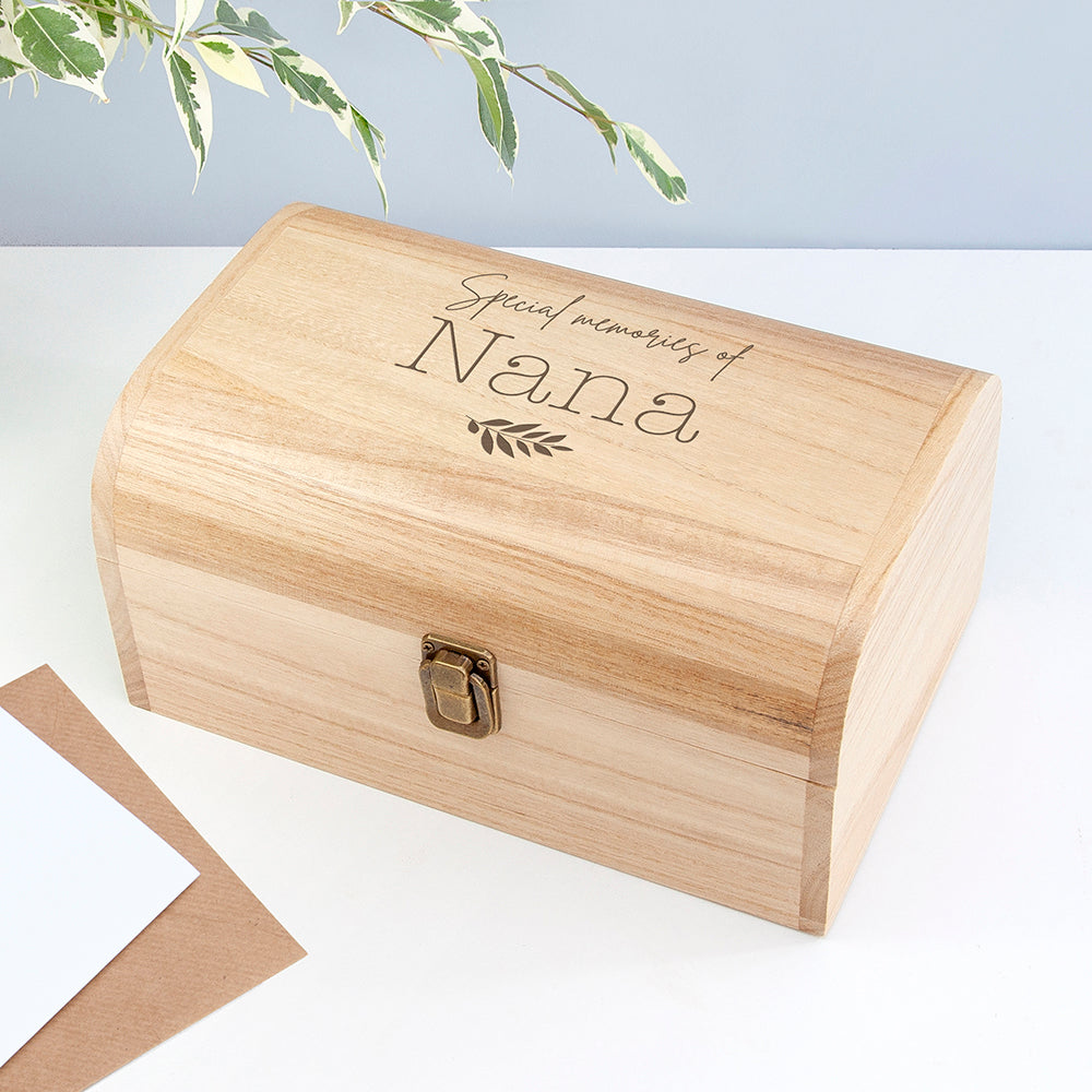 Personalised In Loving Memory Keepsake Chest - Buy Wooden Chests at GiftMasters.co.uk
