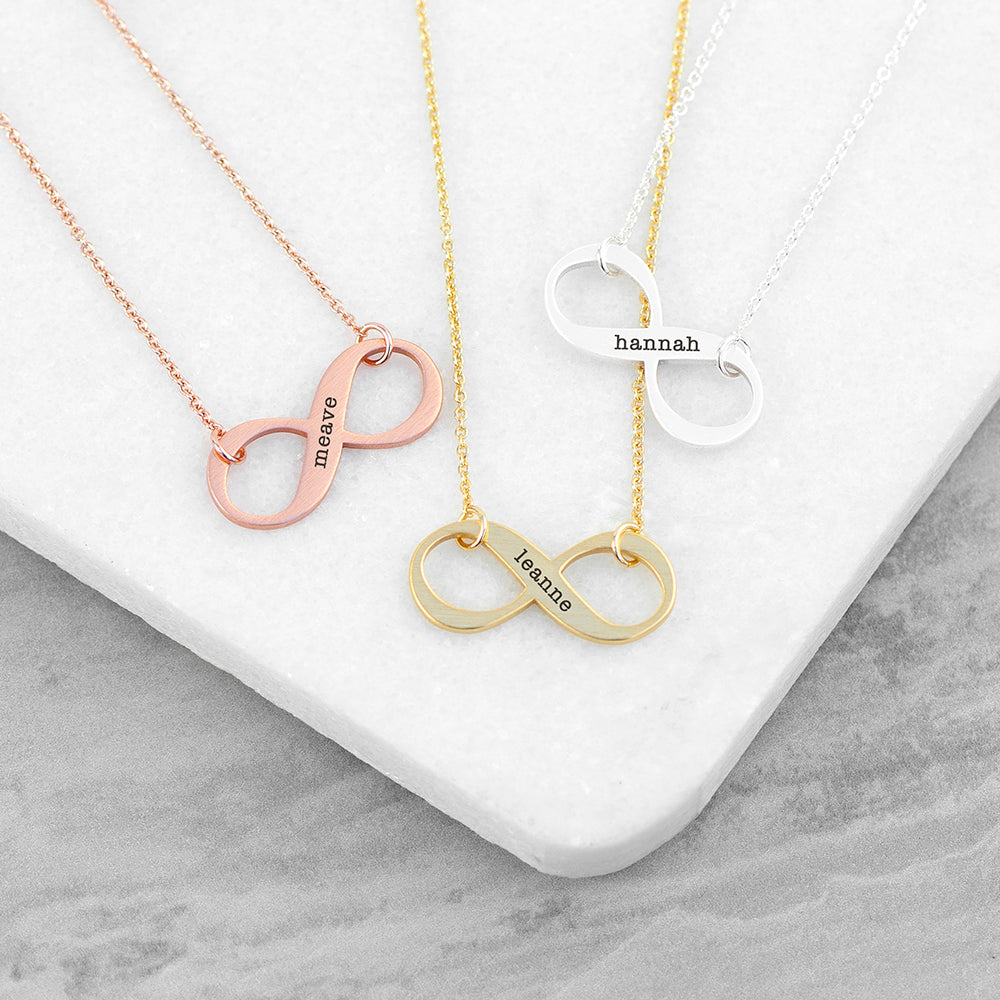 Personalised Infinity Twist Necklace - Buy Metal Jewellery at GiftMasters.co.uk
