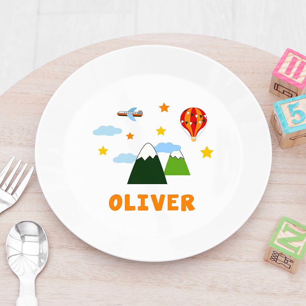 Personalised Kids Adventure Plastic Plate - Buy 0 at GiftMasters.co.uk