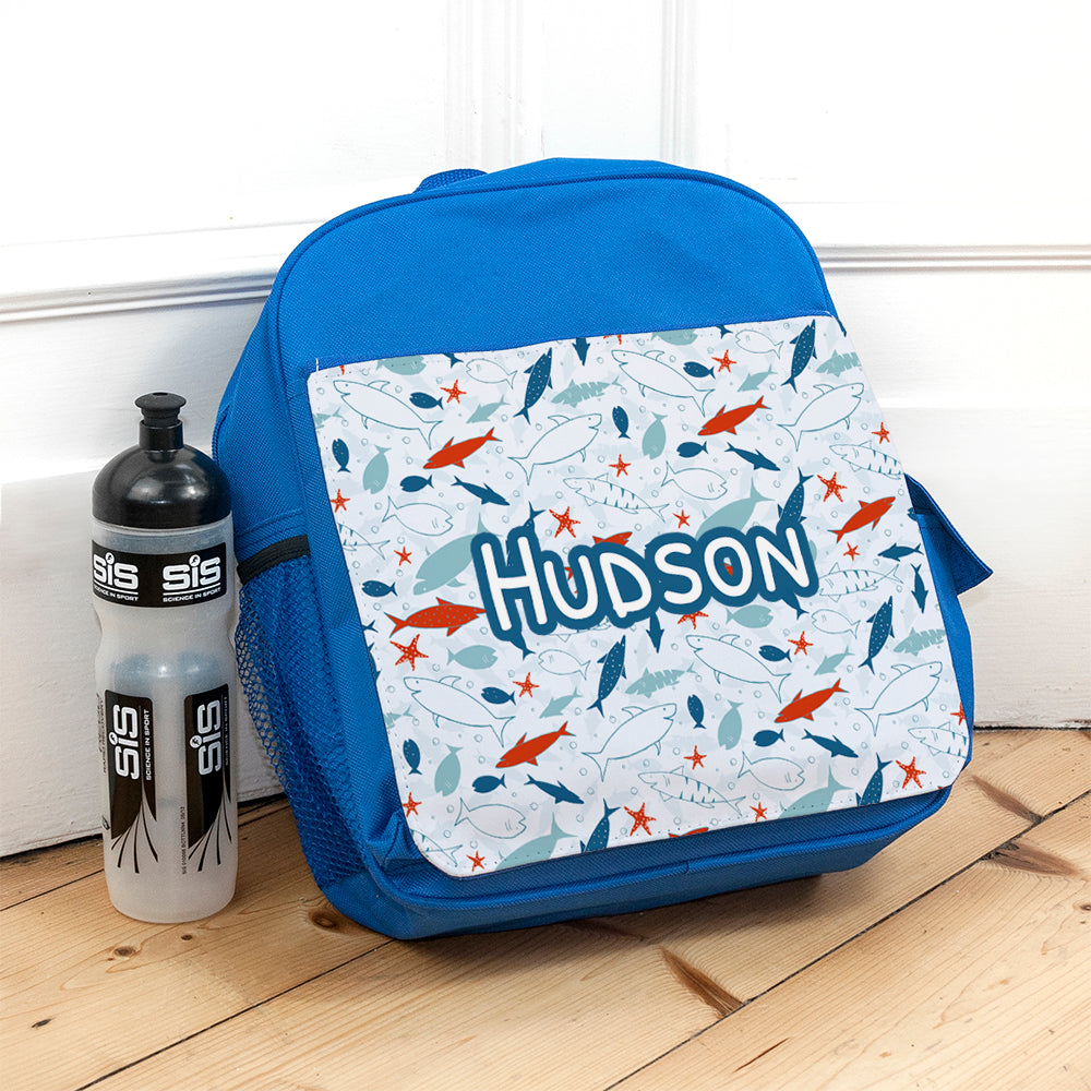 Personalised Kids Blue Backpack - Buy Textile Bags at GiftMasters.co.uk