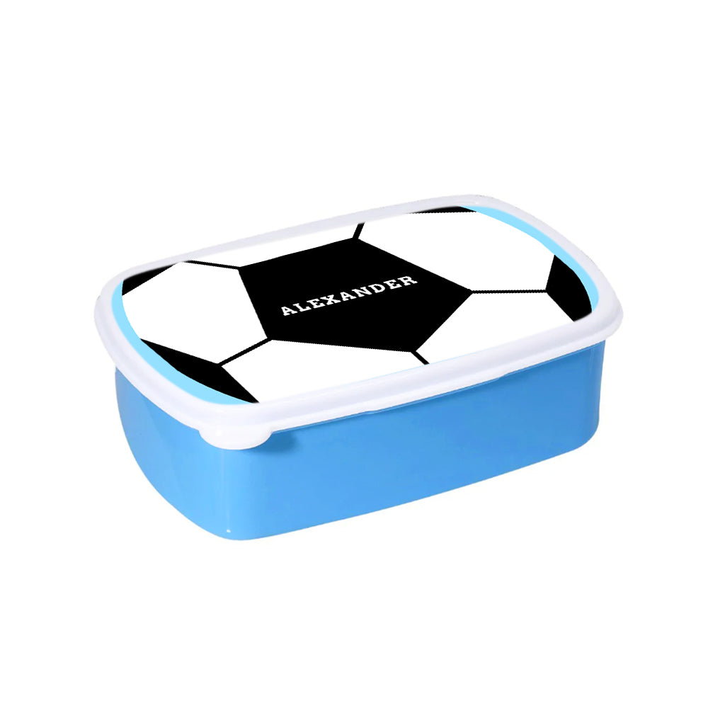 Personalised Kids Close Up Football Lunch Box - Buy Plastic Lunch Boxes at GiftMasters.co.uk