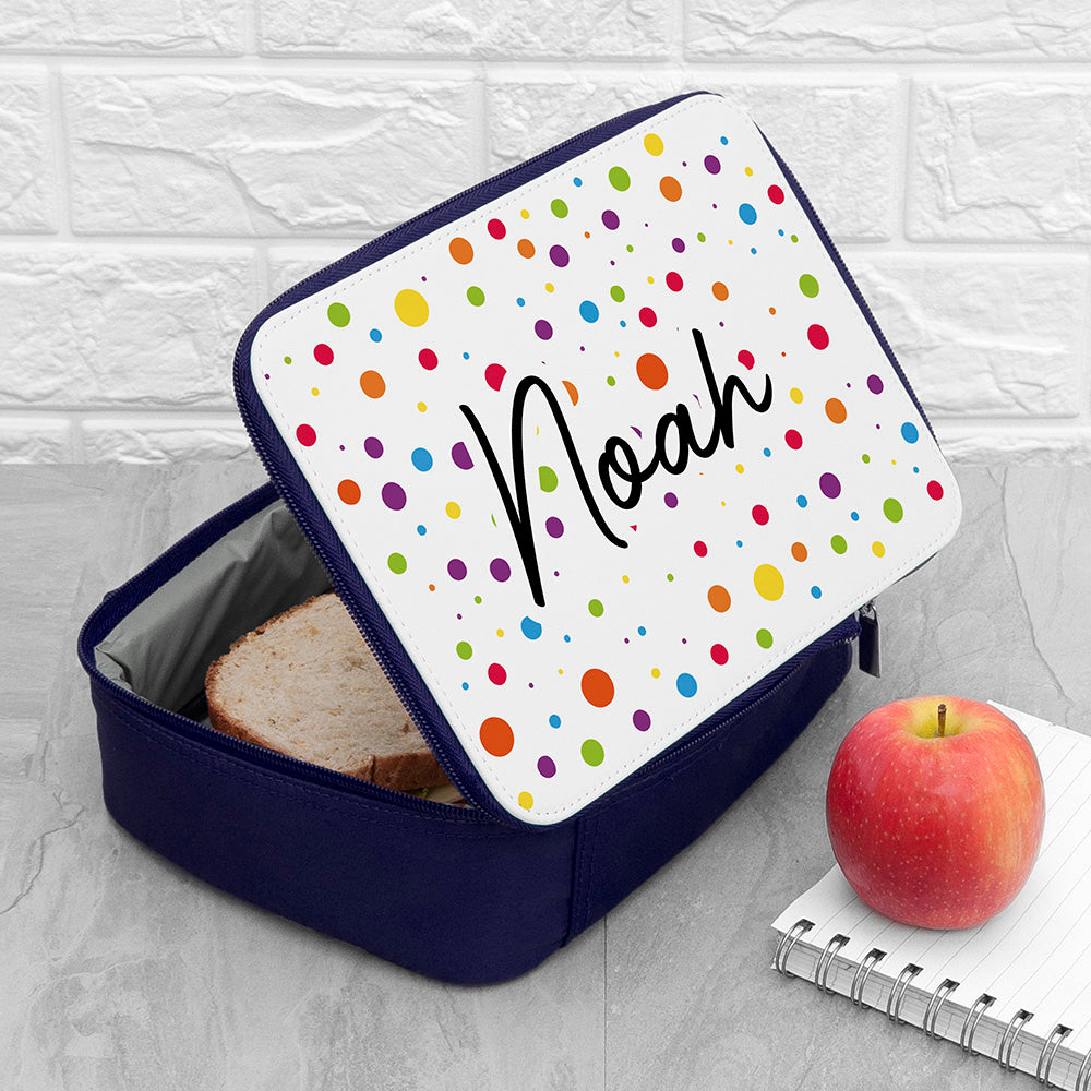 Personalised Kids Insulated Lunch Bag - Navy - Buy 0 at GiftMasters.co.uk