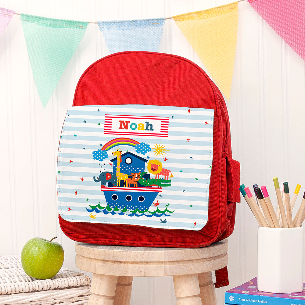 Personalised Kid's Noah's Ark Mini Rucksack - Buy Textile Bags at GiftMasters.co.uk