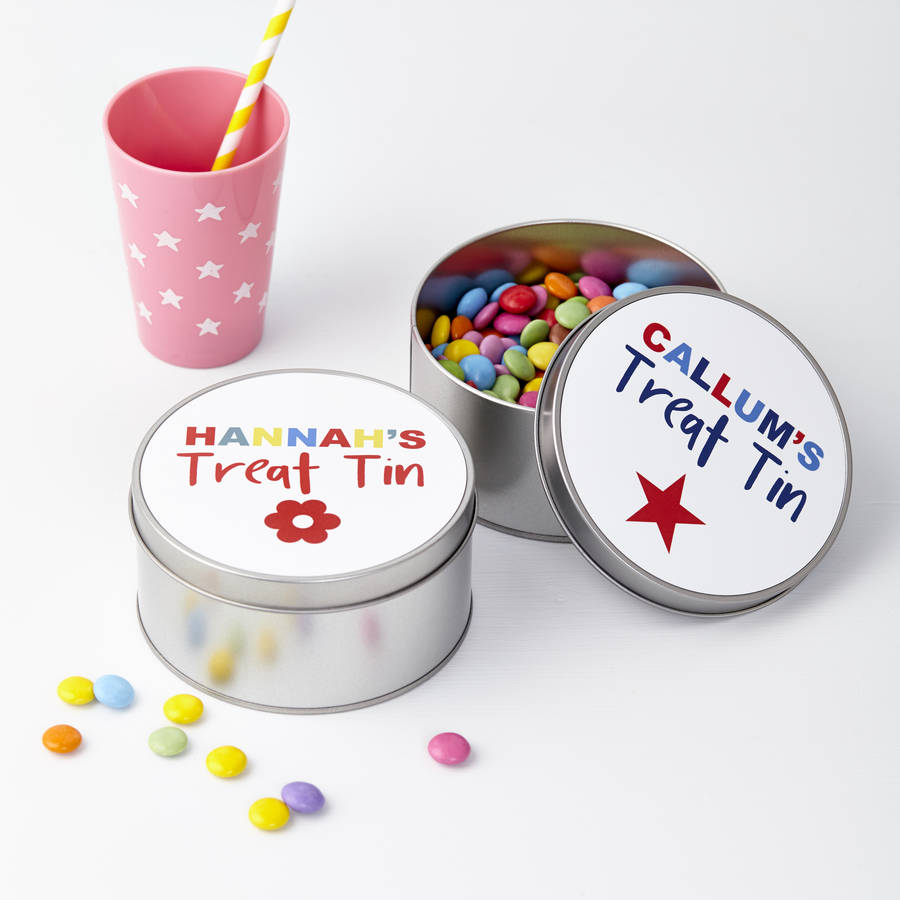 Personalised Kid's Sweet Tin - Buy Metal Accessories at GiftMasters.co.uk